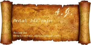 Antal Jázmin névjegykártya