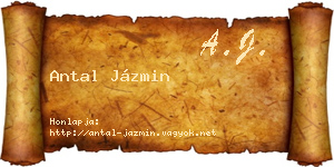 Antal Jázmin névjegykártya