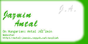 jazmin antal business card